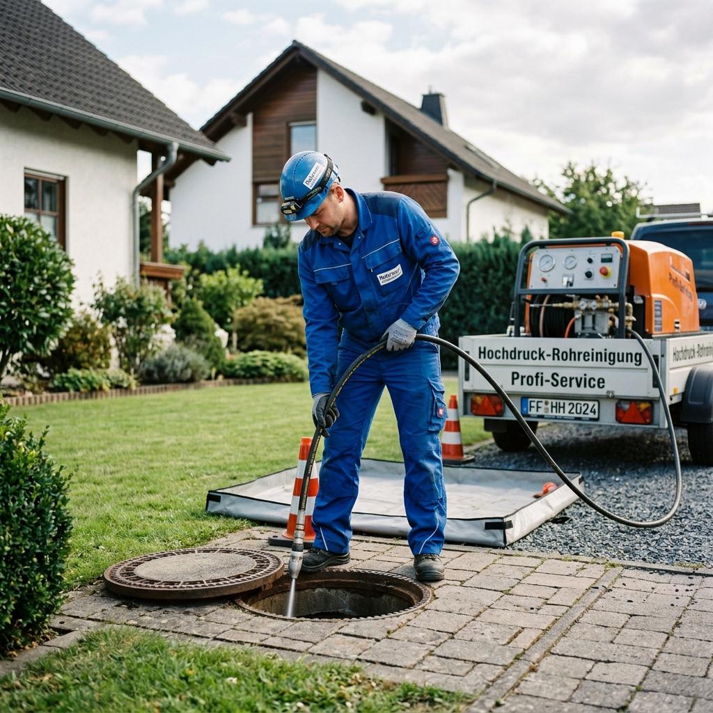 Kanalreinigung mit Hochdruckspülung